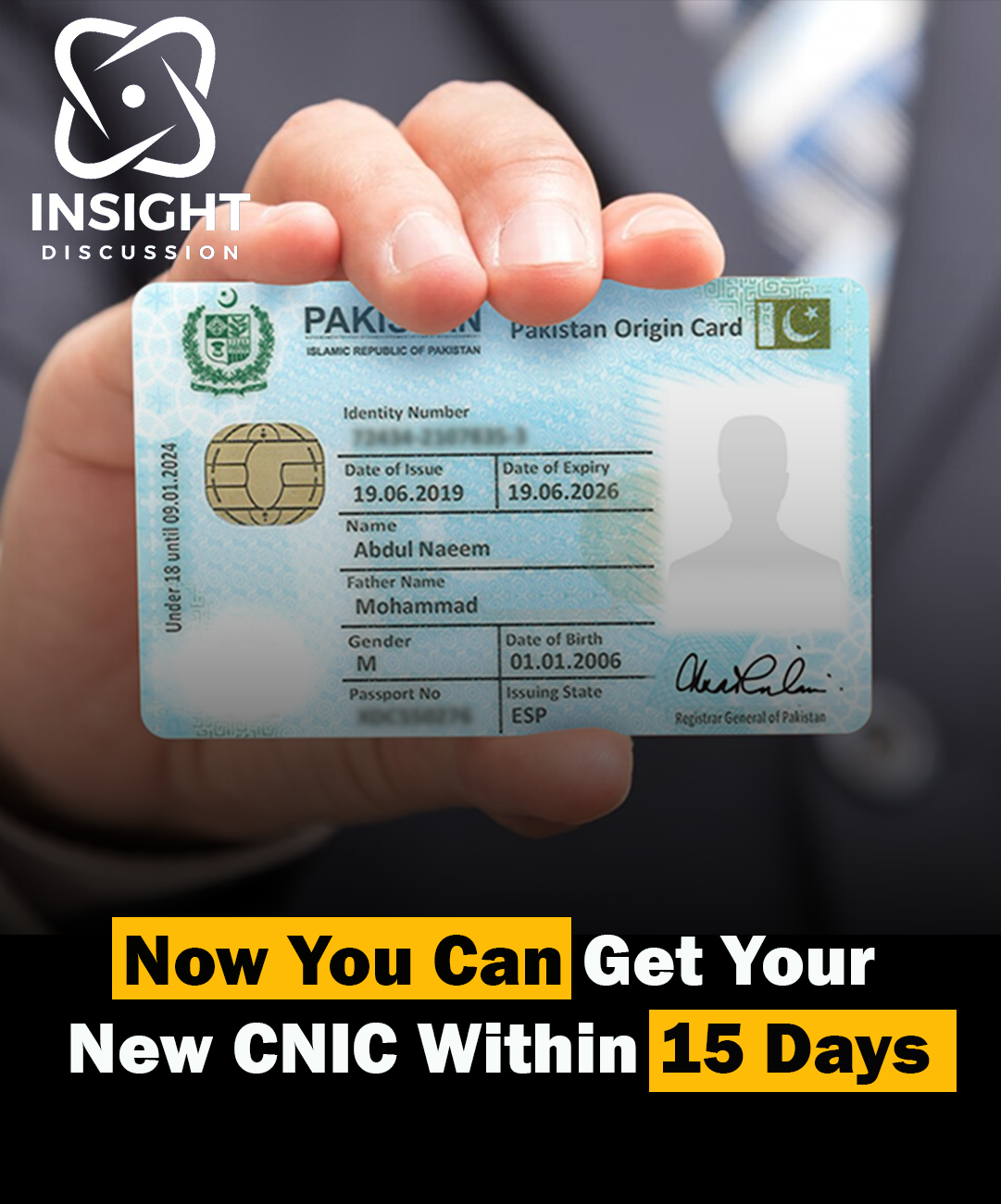 New CNIC Issuance Expedited Service Promises Delivery Within 15 Days