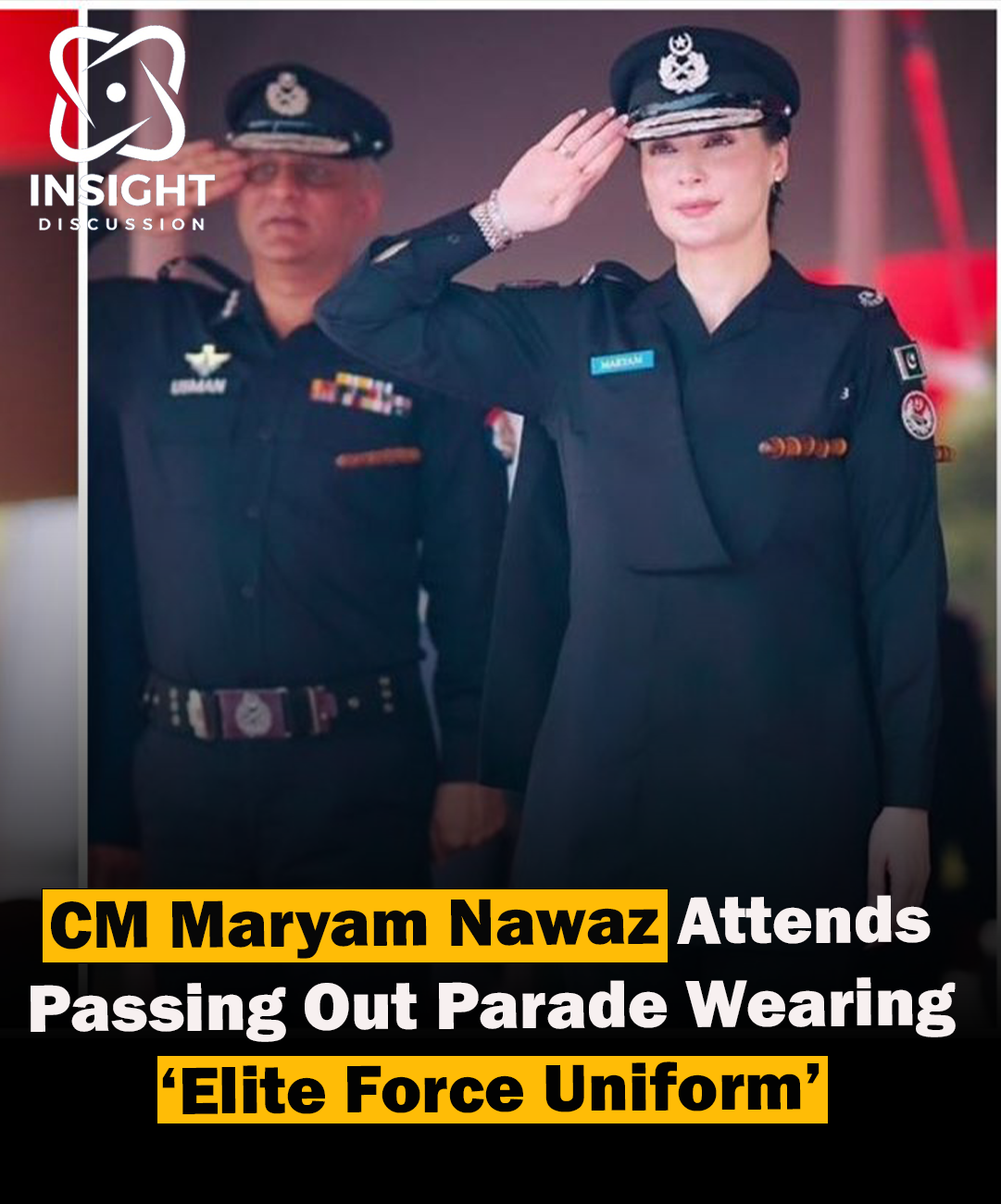 Chief Minister Maryam Nawaz Shows Support for Law Enforcement Attends Elite Force Passing Out Parade in Uniform