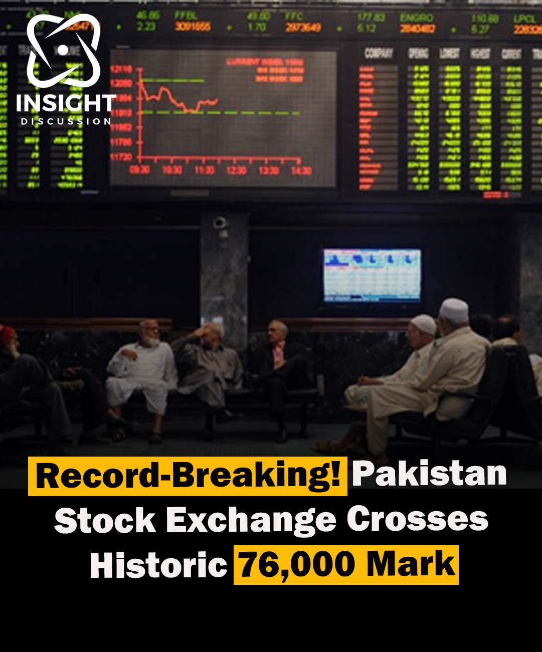 Pakistan Stock Exchange Achieves Historic High as KSE-100 Index Surpasses 76,000 Points