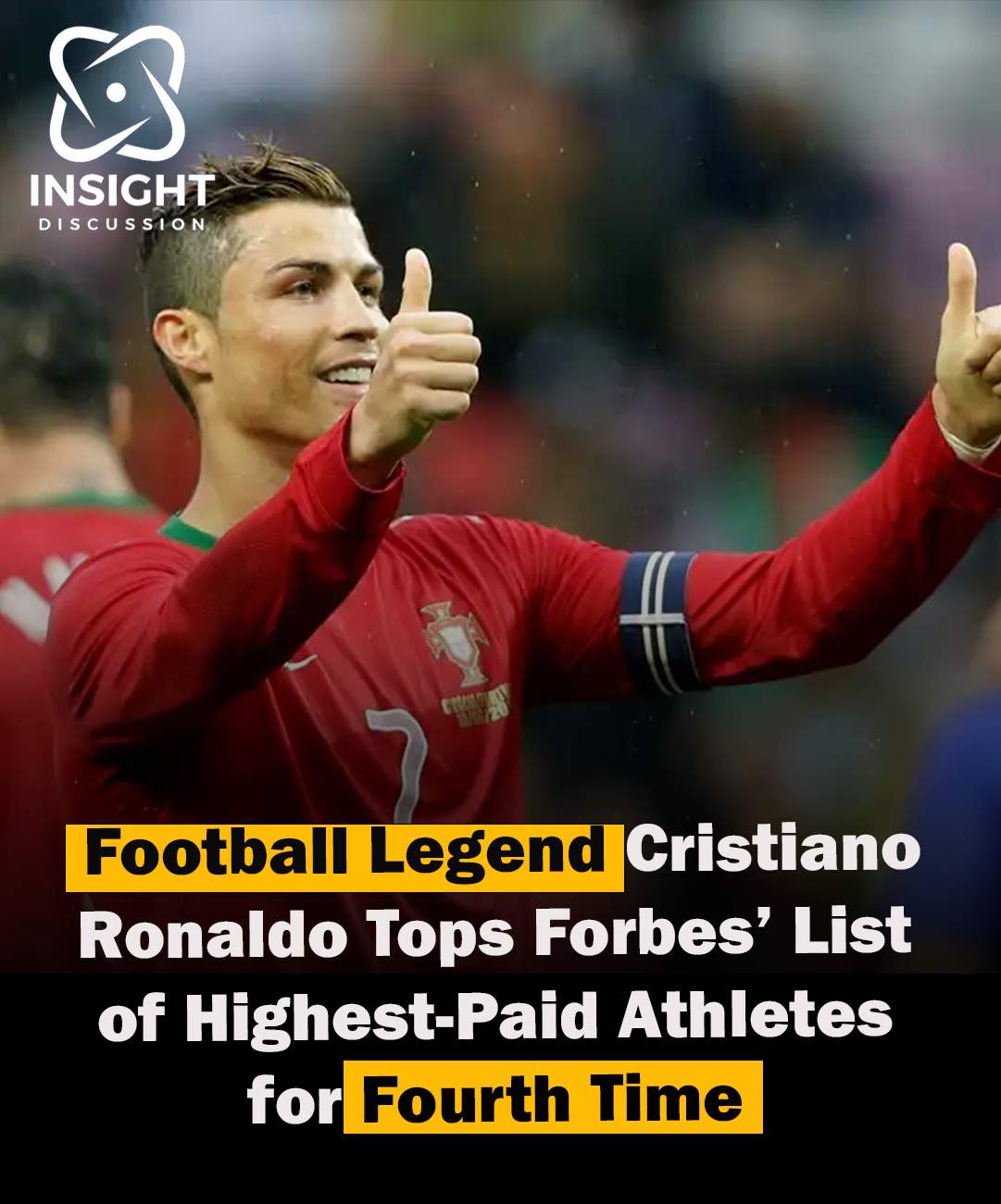 Cristiano Ronaldo Tops Forbes’ Highest-Paid Athletes List with Record $260 Million Earnings