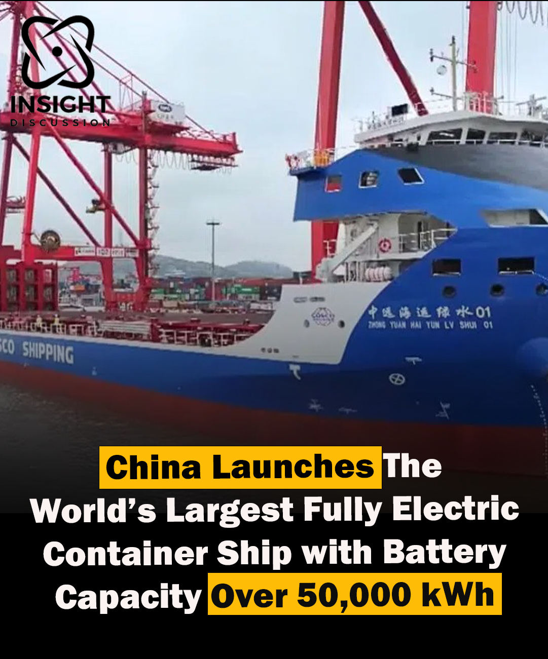 Setting Sail Towards Sustainability COSCO Launches World's Largest Electric Container Ship