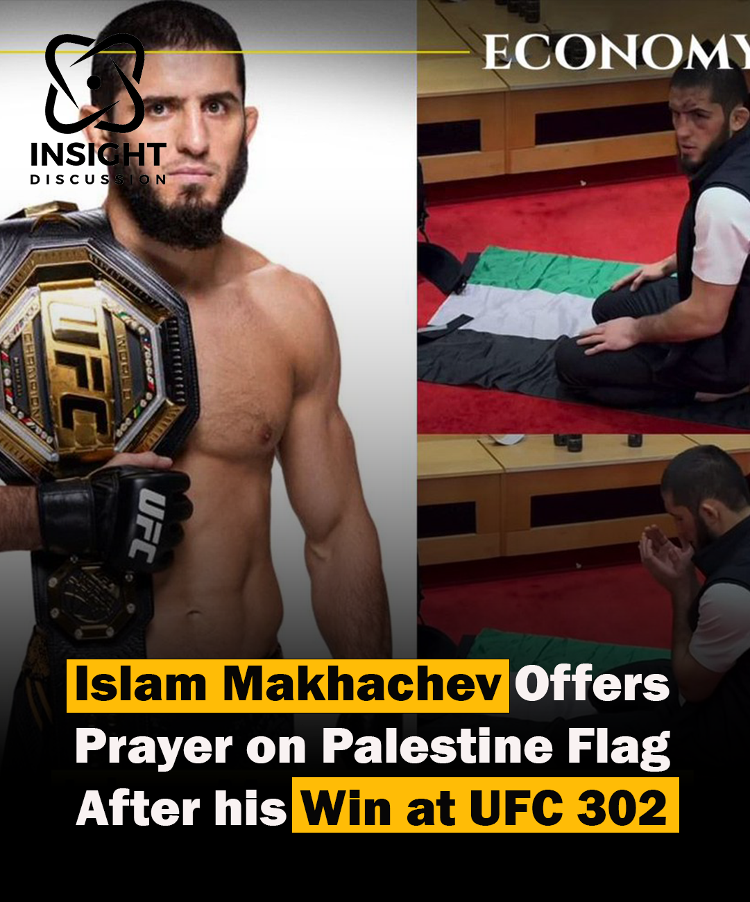 Islam Makhachev’s Post-Fight Prayer A Gesture of Solidarity with Palestine