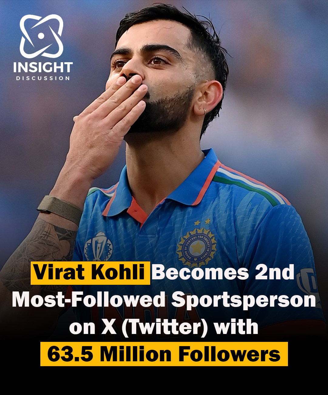 Virat Kohli Surpasses Neymar Jr. as Second Most Followed Athlete on X A Testament to Global Influence