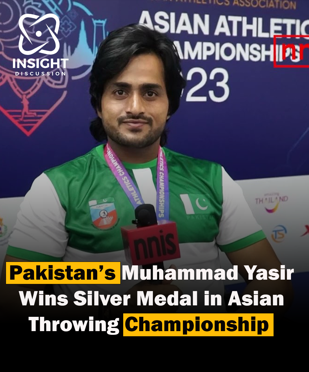 Pakistani Athlete Muhammad Yasir Wins Silver in Javelin at Asian Throwing Championship