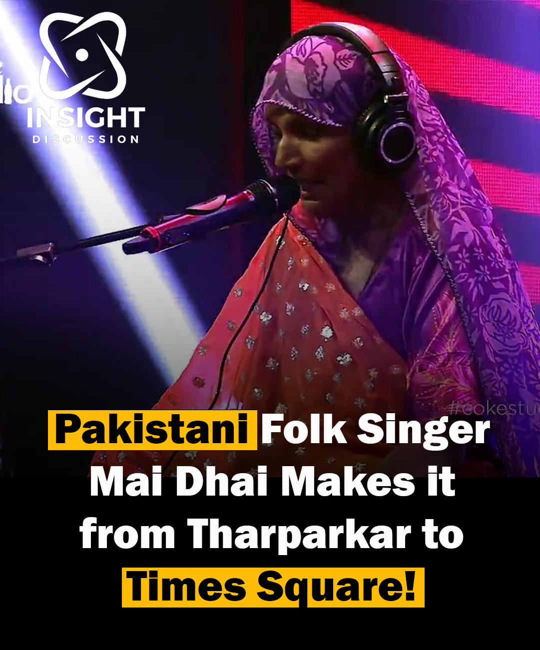 Mai Dhai, Pakistan’s Renowned Folk Singer, Shines on Times Square Billboard