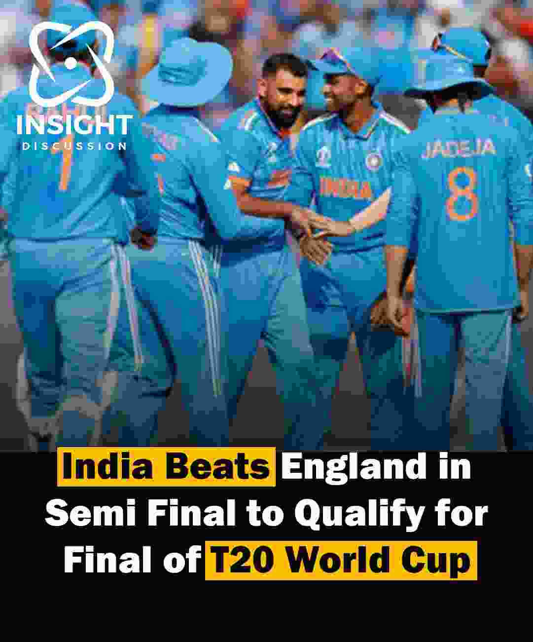 India Triumphs Over England in T20 World Cup Semi-Final, Advances to Final