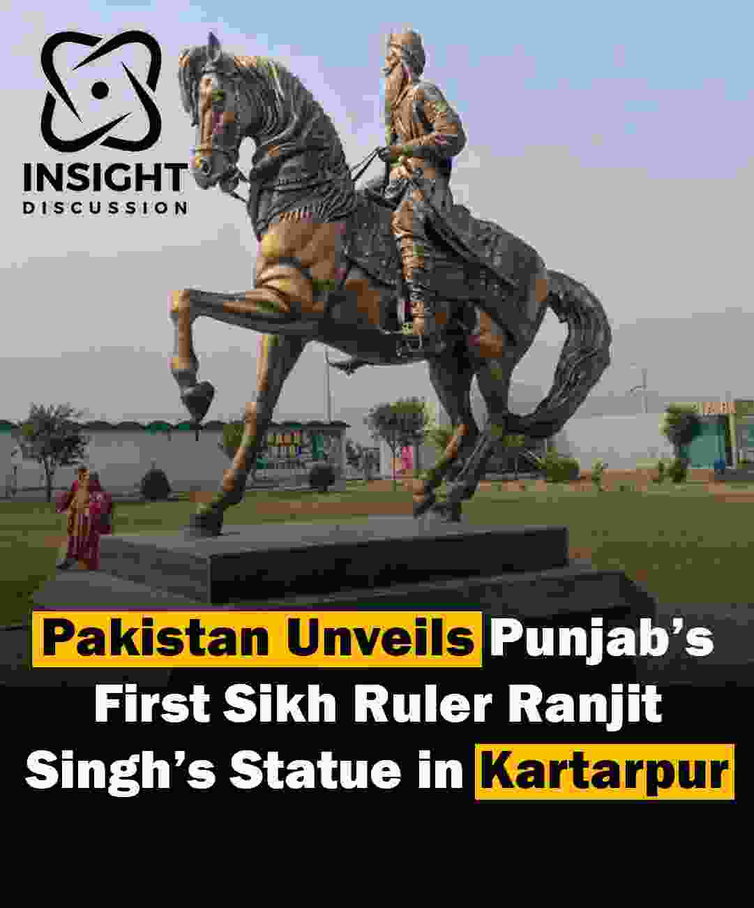 Statue of Sikh Ruler Maharaja Ranjit Singh Unveiled at Gurdwara Kartarpur Sahib