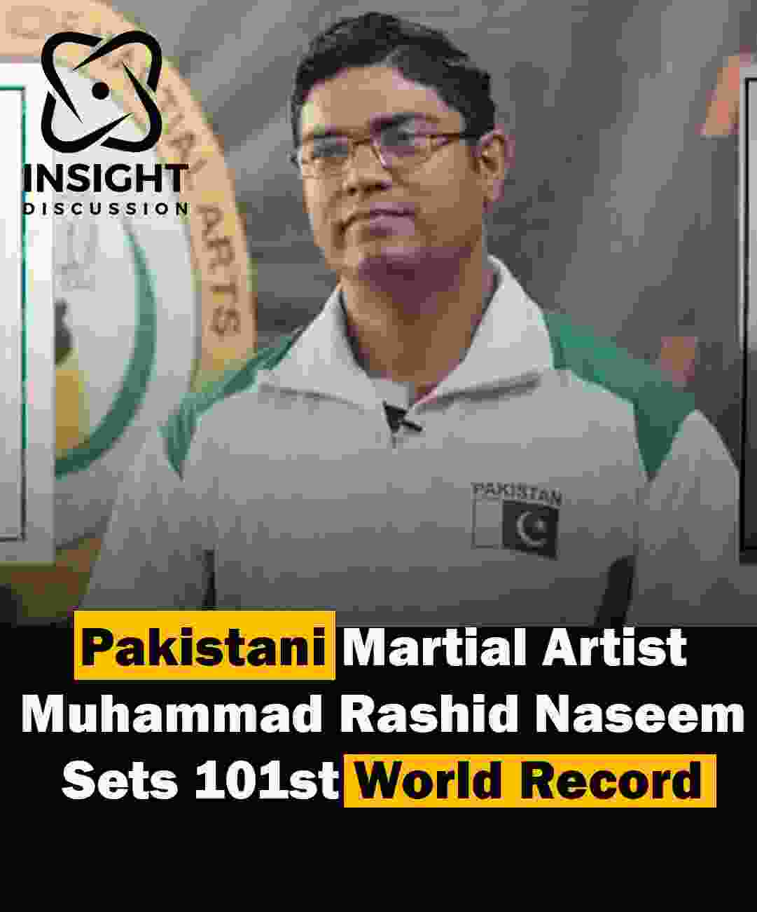 Pakistani Martial Artist Muhammad Rashid Naseem Sets 101st World Record by Breaking 39 Cans with His Head