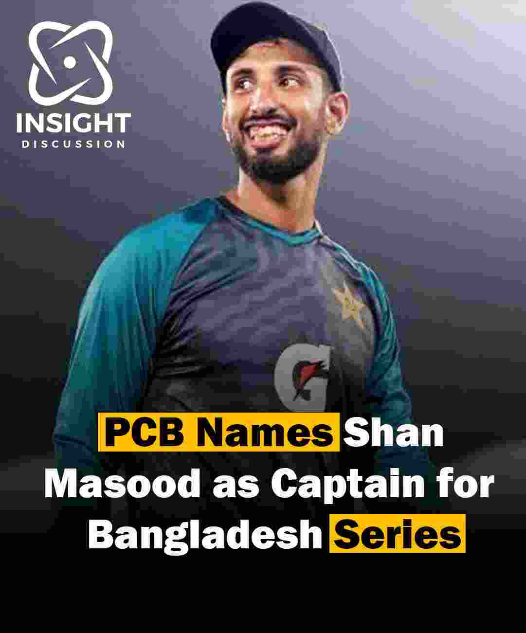 Shan Masood Retains Test Captaincy for Pakistan’s Series Against Bangladesh