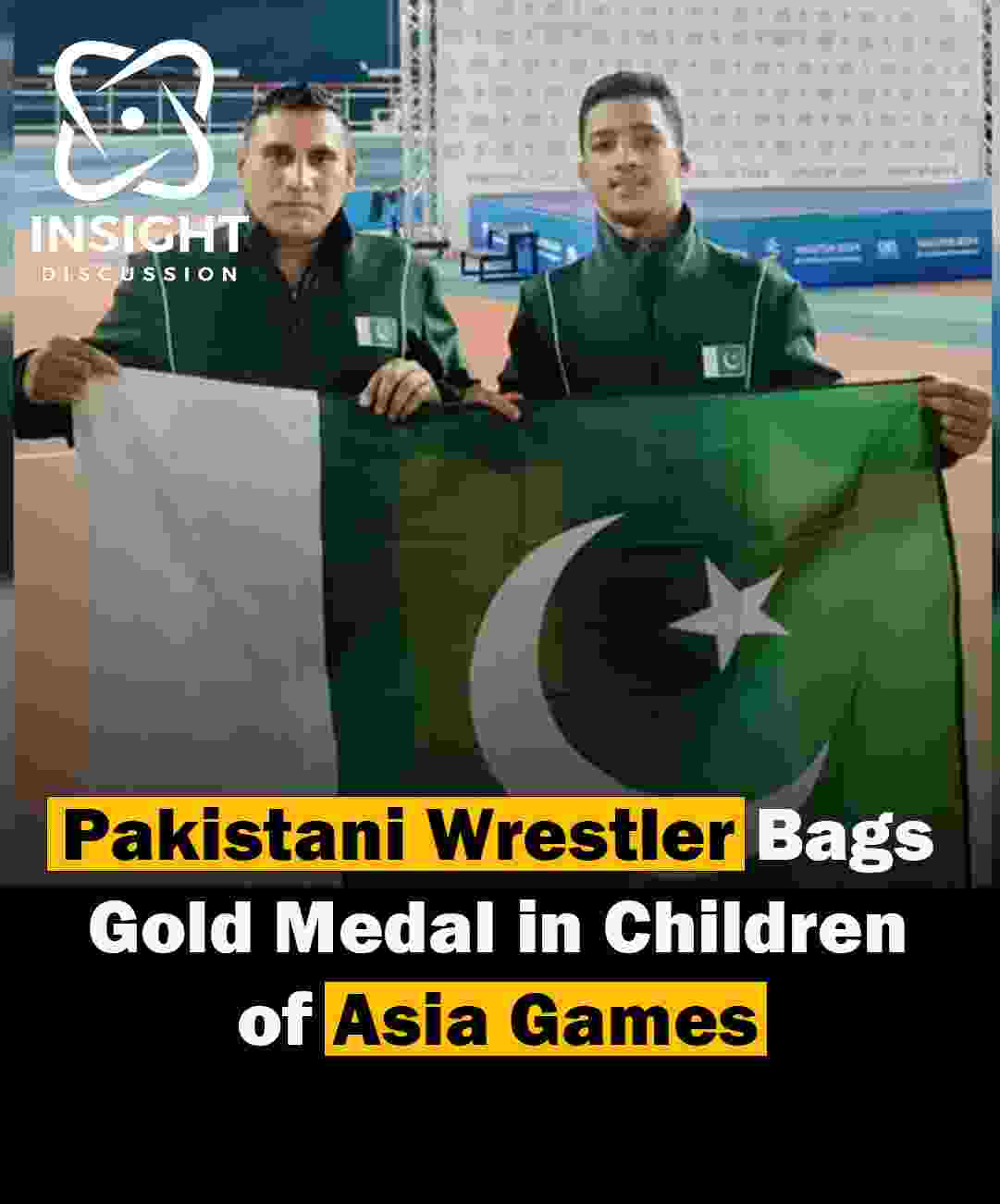 Pakistani Wrestler Hasan Ali Bhola Secures Gold at Children of Asia Games in Yakutsk, Russia