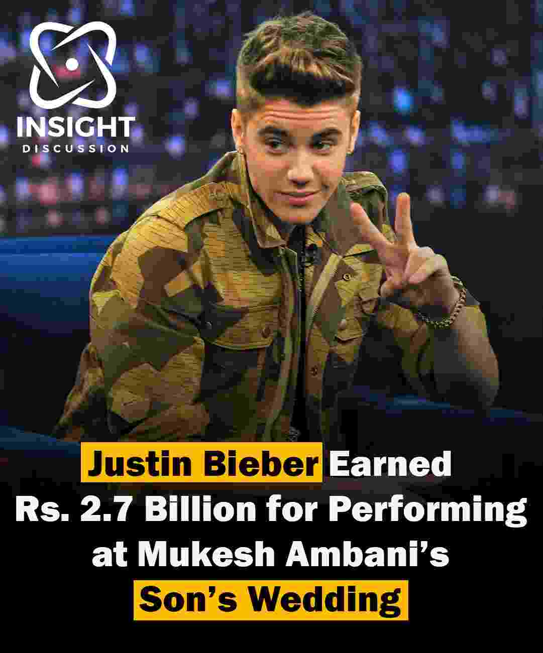 Justin Bieber's Rs 2.7 Billion Performance Shines at Anant Ambani and Radhika Merchant's Star-Studded Wedding Festivities