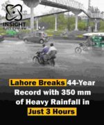 Lahore Shatters 44-Year Rainfall Record with 350mm Downpour, Causing Severe Flooding and Power Outages