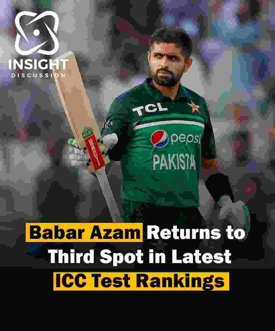 Babar Azam Reclaims Third Spot in Latest ICC Rankings, Ties with Daryl Mitchell